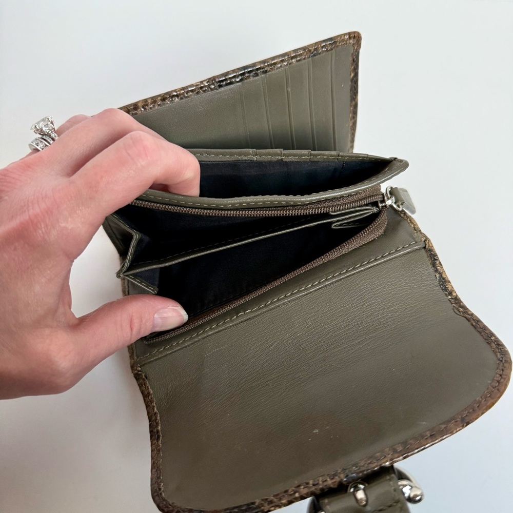 Coach Soho Python Embossed Snakeskin Leather Wall… - image 12